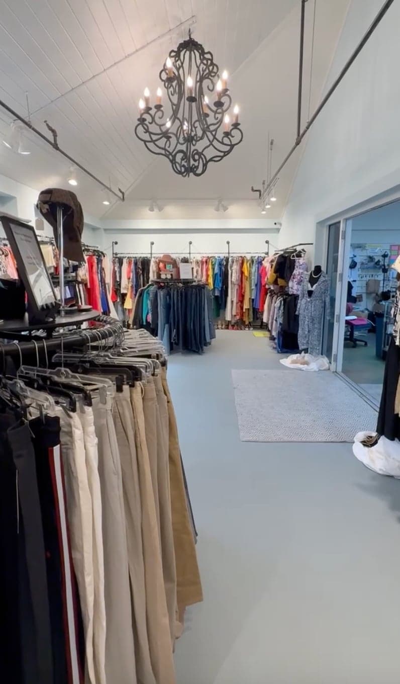 The boutique corner of the HSSTT Thrift Store